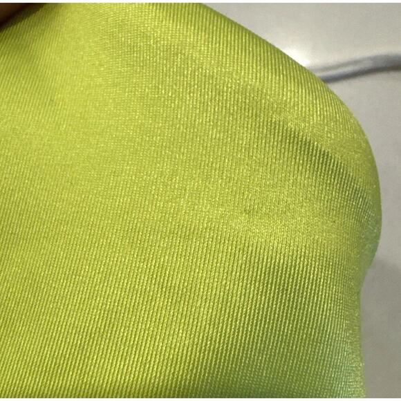 Khy Lime Green Double Strap Ruched Bikini Top Women’s Size Medium Triangle - Picture 10 of 10